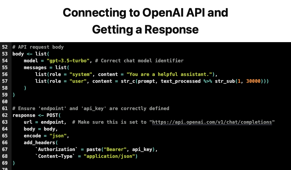 Connect to OpenAI API